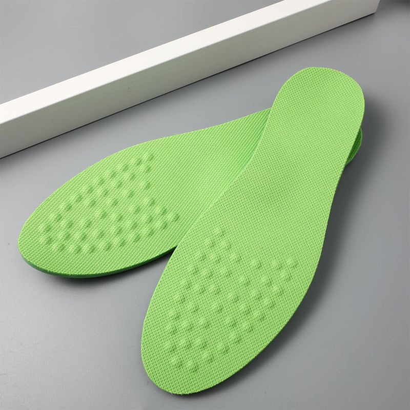1 Pair of Legs Correcting Insoles PU Strephexopodia Leg Pads Foot Size L 41-43 Green - Image 2