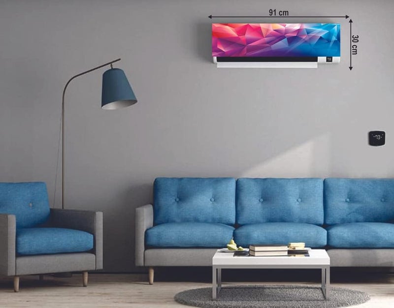 DreamKraft Air Conditioner Sticker for Home Décor Colorful 3D Design AC Sticker Full Wrapped AC Decal Split Air Conditioner Sticker (PVC Vinyl 30cm x 91cm)-Self-Adhesive - Image 3