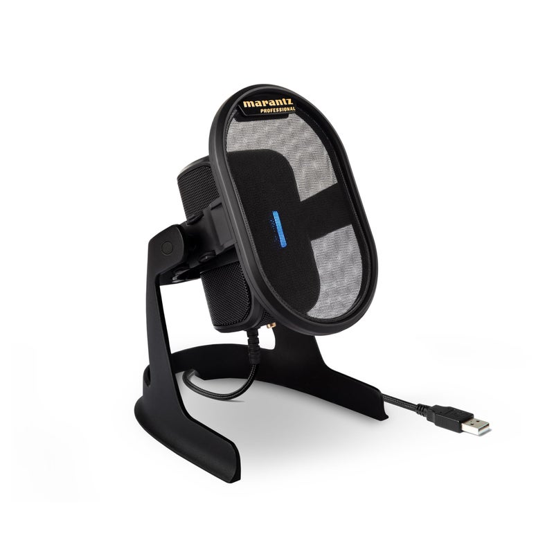 Marantz Professional Umpire - USB Microphone for Recording, Podcasting, Streaming and Gaming with Desktop Stand, Pop Filter and Shockmount, Black - Image 1