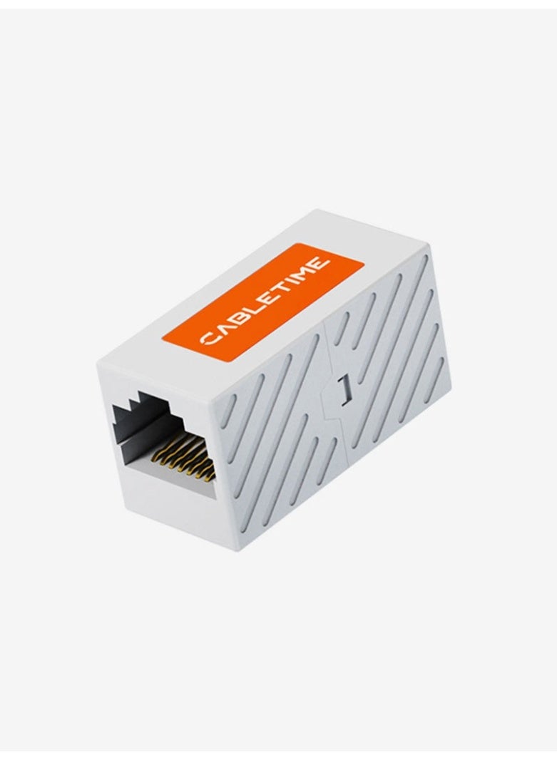 CABLETIME Cat 6 Rj45 Inline Coupler Female to Female Ethernet Coupler for Cat6 Network - Image 1