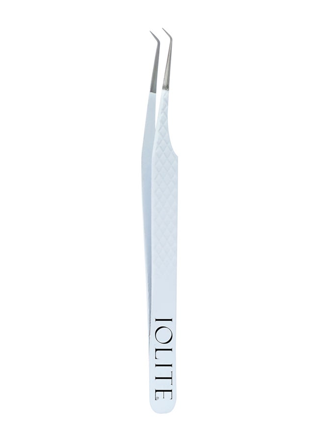 IOLITE Lash Tweezer Professional Stainless Steel Curved Precision Tweezers for Eyelash Extensions, Volume Lashes, Electronics, Laboratory Work, Jewelry-Making,Crafting,Soldering, 2D-3D False Lashes, Nail Art - Image 1