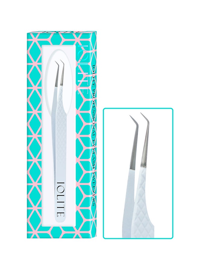 IOLITE Lash Tweezer Professional Stainless Steel Curved Precision Tweezers for Eyelash Extensions, Volume Lashes, Electronics, Laboratory Work, Jewelry-Making,Crafting,Soldering, 2D-3D False Lashes, Nail Art - Image 2
