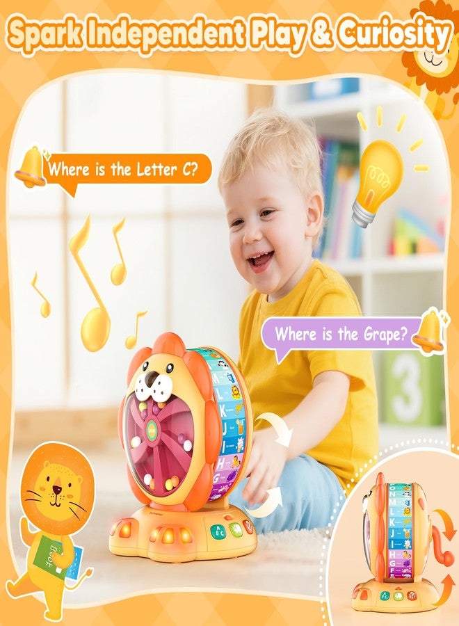Sumapner Alphabet Learning Toys for Toddlers 1-2 Year Old, Lion Spin and Sing ABC Letter Interactive Toys with Lights Sound, Musical Educational Toys for Boys Girls Kids, First Christmas Birthday Gift - Image 3