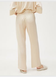 KOTON Satin Elastic Wait Straight Leg Pyjama Bottom  - Image 4