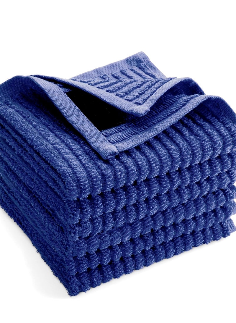 SIGNOOLA Signoola Multi-Purpose Towel Set Of 4 Pcs 30 x 30 cm Blue stripe, 100% cotton  - Image 1