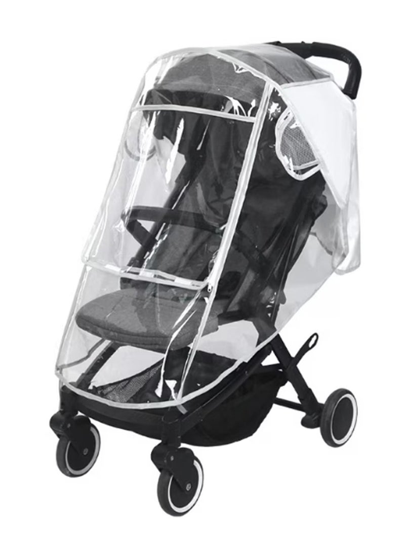 Daytoyz - Clear Stroller Rain Cover Protect from Wind Snow Dust Easy to Install Remove - Image 1