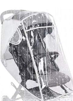Daytoyz Clear Stroller Rain Cover Protect from Wind Snow Dust Easy to Install Remove  - Image 2