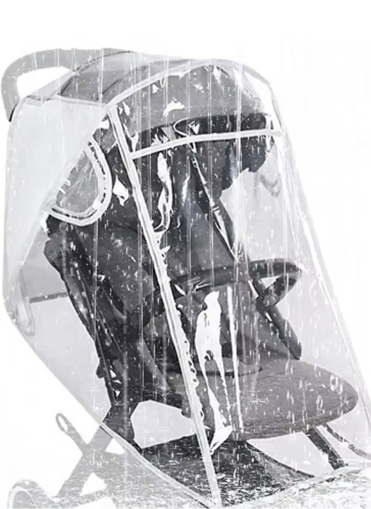 Daytoyz - Clear Stroller Rain Cover Protect from Wind Snow Dust Easy to Install Remove - Image 1