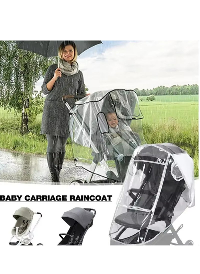Daytoyz - Clear Stroller Rain Cover Protect from Wind Snow Dust Easy to Install Remove - Image 1