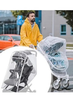 Daytoyz Clear Stroller Rain Cover Protect from Wind Snow Dust Easy to Install Remove  - Image 3