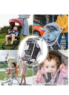 Daytoyz Clear Stroller Rain Cover Protect from Wind Snow Dust Easy to Install Remove  - Image 5