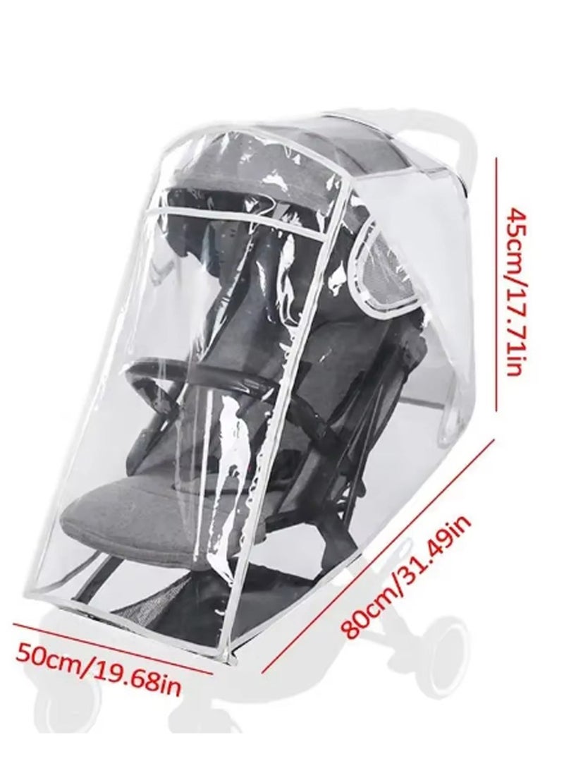 Daytoyz - Clear Stroller Rain Cover Protect from Wind Snow Dust Easy to Install Remove - Image 1