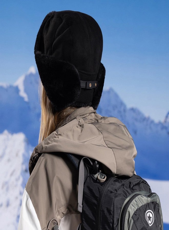 HUAMULAN Women Men Winter Trapper Hats Ear Flaps Ushanka Trooper Hunting Hat Outdoor Ski Snow Windproof Cap - Image 4