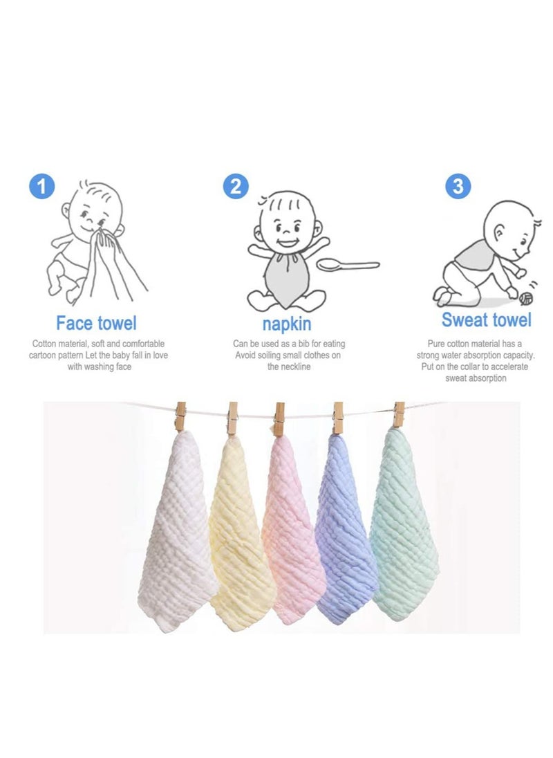 Generic 10 Bamboo Baby Washcloths Natural Organic Facial Towel for Adults Babies Soft Thick Absorbent, and Hypoallergenic Face Body Cloths Registry Household Newborn Shower Gifts  - Image 4
