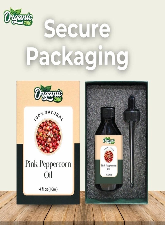 ORGANIC ZING زيت الفلفل الوردي العضوي (Schinus Molle) | زيت عطري نقي وطبيعي للروائح، والعناية بالبشرة، والتدليك - 118 مل / 3.99 أونصة سائلة - Image 4