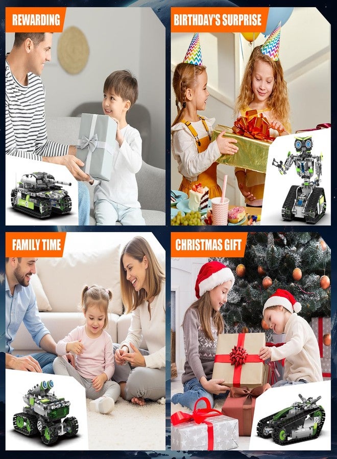 HPROMOT STEM Robot Building Sets for Kids Ages 8-16, 5-in-1 Remote Control and APP Robot Toys, 757 Pcs DIY Building Science Educational Kit, Building Block Birthday Present for Teen Boys and Girls - Image 4