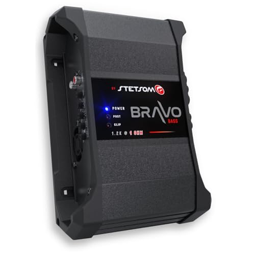 Stetsom Bravo BASS 1200 1 Ohm - Mono Car Amplifier, 1200.1 1.2K Watts RMS, Monoblock, 1Ω Stable Car Audio, HD Sound Quality, Crossover & Bass Boost, Car Stereo Speaker Subwoofer MD, Smart Coolers - Image 2