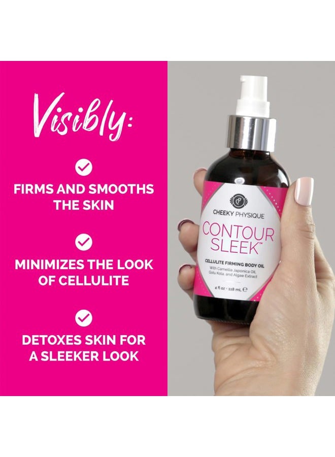 Cheeky Physique Contour Sleek Cellulite Smoothing Oil - Intensive Anti Cellulite Skin Tightening & Firming Body Oil with Gotu Kola - Natural Detox Oil for Cupping Massage or Lymphatic Drainage Treatment - Image 5
