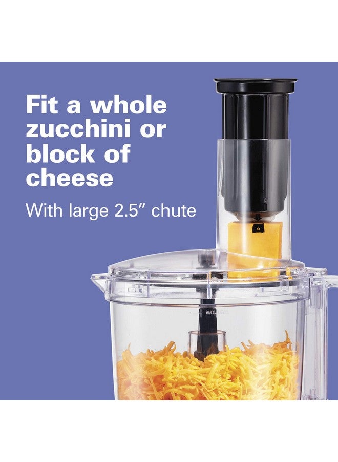 Hamilton Beach Hamilton Beach Food Processor & Vegetable Chopper for Slicing, Shredding, Mincing, and Puree, 10 Cups + Veggie Spiralizer makes Zoodles and Ribbons, Grey and Stainless Steel (70735)  - Image 4