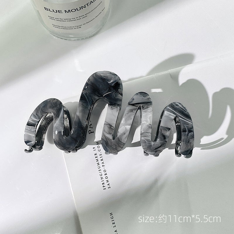 Generic Korean Acetate Shark Clip High-Quality Fashion Hair Accessory Ink Ash