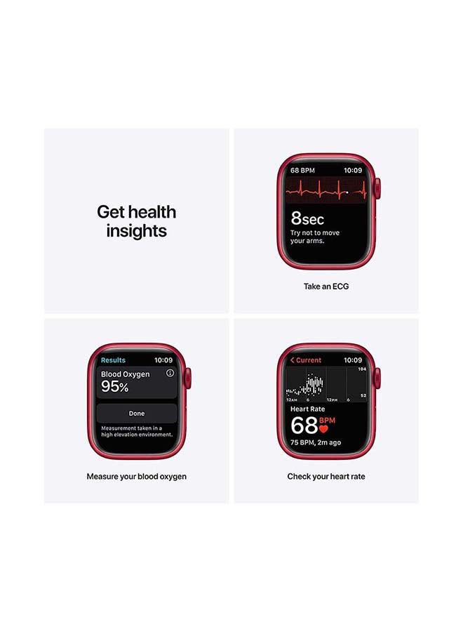 Apple Renewed - Watch Series 7 GPS 41mm Aluminium Case With Sport Band Red - Image 3