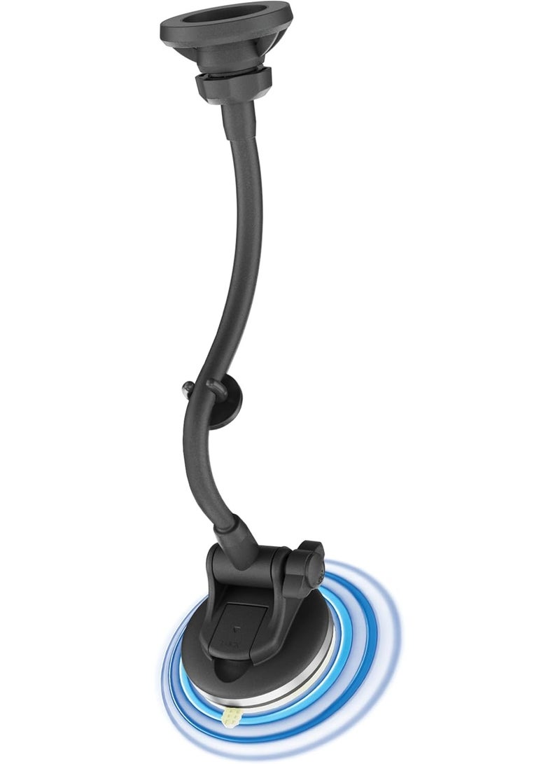 porodo Blue Porodo Vindex Magnetic Car Mount with Extended Flexible Pole, Compatible with MagSafe, 360° Rotation, Adjustable Viewing Angle, Suction Base with One-Click Secure Lock, Compatible with iPhone 17/16/15 - Image 2