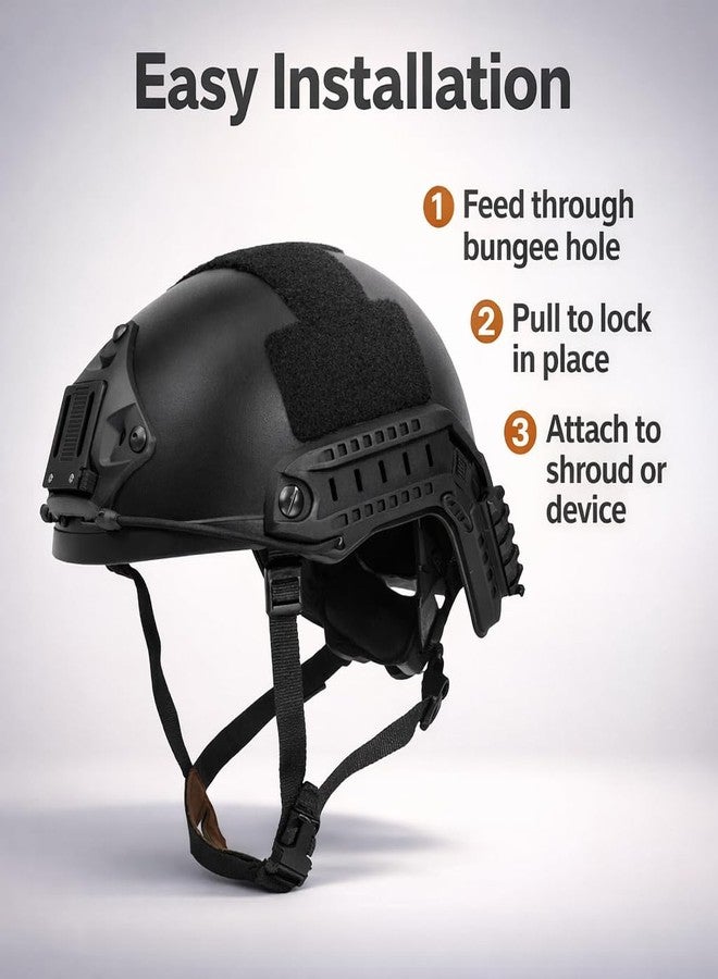 DLP Tactical NVG Bungee Compatible with ARC Rail Equipped ACH/MICH/Ops-Core Fast/Crye AirFrame Combat Helmet (Tan) - Image 5