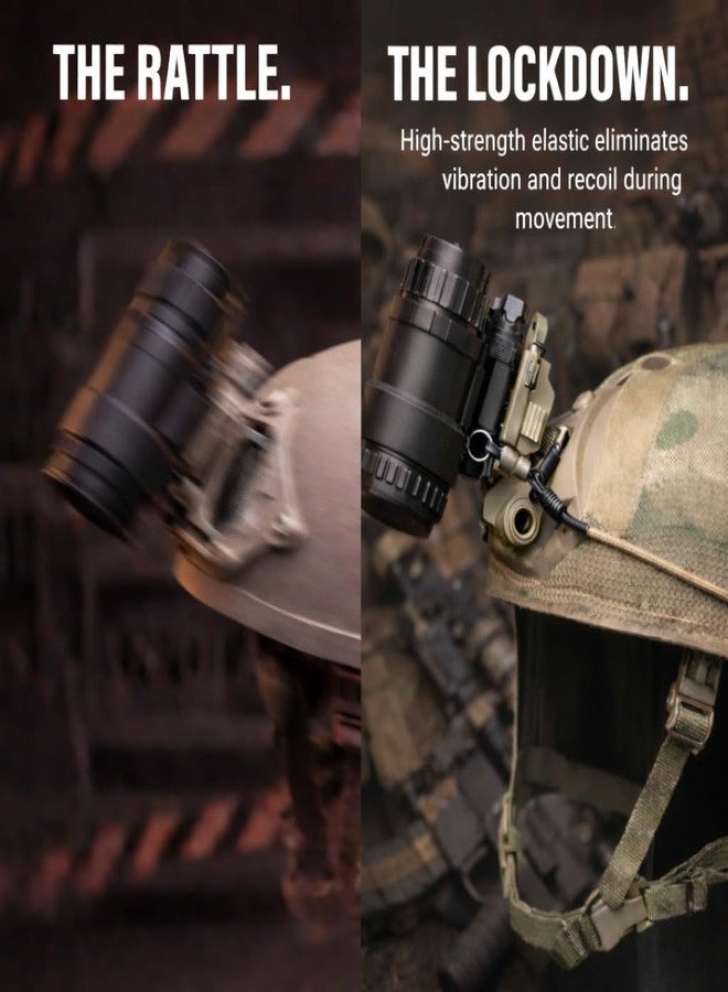 DLP Tactical NVG Bungee Compatible with ARC Rail Equipped ACH/MICH/Ops-Core Fast/Crye AirFrame Combat Helmet (Tan) - Image 2