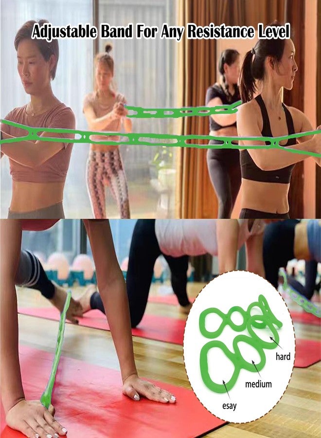 VKSG 7 Ring Adjustable Loop Resistance Bands for Working Out Walk at Home，Workout Bands Exercise Stretch Band for Women&Men Fitness, Yoga, Pilates-Non-Slip, Durable Rubber, Home/Gym Use (Green) - Image 5