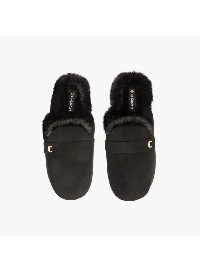 Le Confort Women Textured Slip-On Bedroom Mules