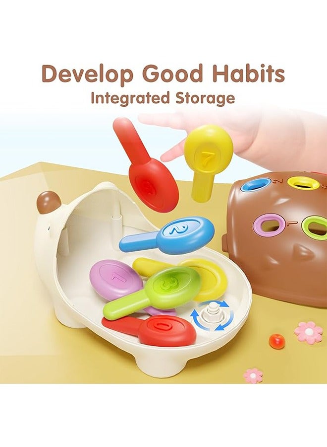 1-3 years old toddler fine motor toys, hedgehog Montessori learning set, educational counting sorting toys, Toddler Learning Toys，developmental baby Fine Motor and Sensory Toys gifts 9 12 18 months and 1 2 3 year old boys, girls, children, babies  - Image 5