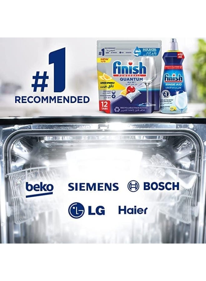 فنيش أقراص غسيل الأطباق فنش كوانتم الكل في 1 - قوة تنظيف ولمعان فائق - 12 قرص - Image 3
