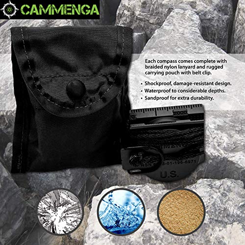Cammenga Lensatic Tritium Compass, Official USA Military Compass - Accurate and Ultralight Tactical Compasses for Orienteering Backpacking Hunting Hiking Boating - Black - Image 2