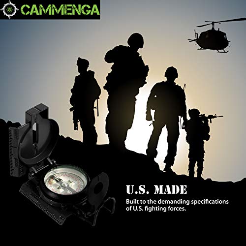 Cammenga Lensatic Tritium Compass, Official USA Military Compass - Accurate and Ultralight Tactical Compasses for Orienteering Backpacking Hunting Hiking Boating - Black - Image 5