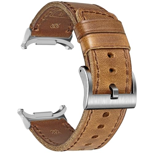 DAVILANE Compatible with Samsung Galaxy Watch Ultra Bands (2025/2024),Vintage Horween Leather Wristband Replacement Strap for Galaxy Watch 7 Ultra Band 47mm/Watch 8 Ultra Men Women - Image 1
