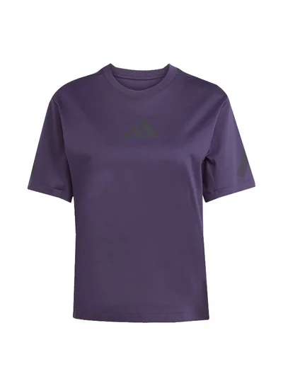Adidas W Z.N.E. Tee Purple Training T-Shirts For Women XS