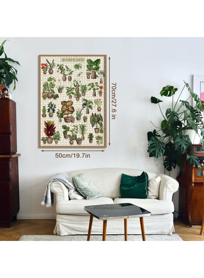 BBOLDIN Vintage Houseplant Puzzle 1000 Pieces for Adult, Botany Succulent House Plant Puzzle, 39 Common Indoor Plants Jigsaw Puzzles as Plant Gifts（HD） - Image 5