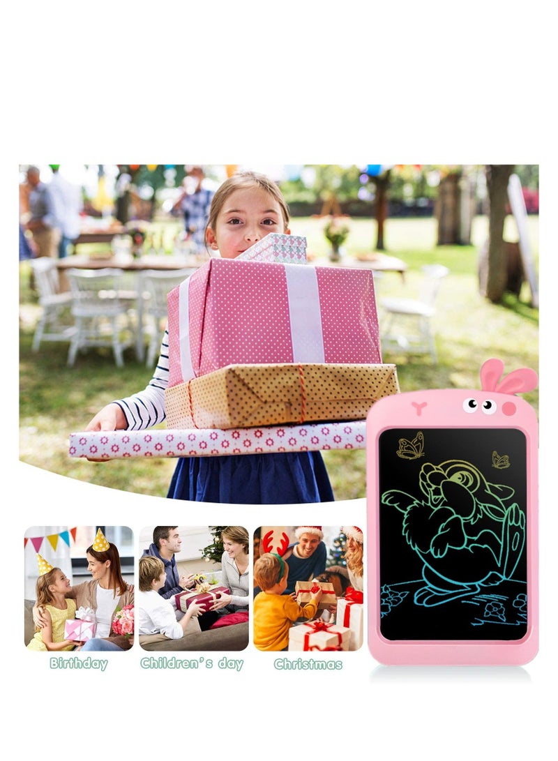 Y&D Kids Toys 10.5" LCD Writing Tablet for Boys and Girls Toddler Educational Boy Dinosaur Age 2-7 Drawing Year Old Girl Gift (Pink Rabbit)  - Image 5