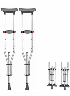Cool Baby COOLBABY adult crutches portable folding crutches non-slip, armpit crutches, aluminum crutches light and adjustable, suitable for the elderly, disabled, detachable and easy to use  - Image 1