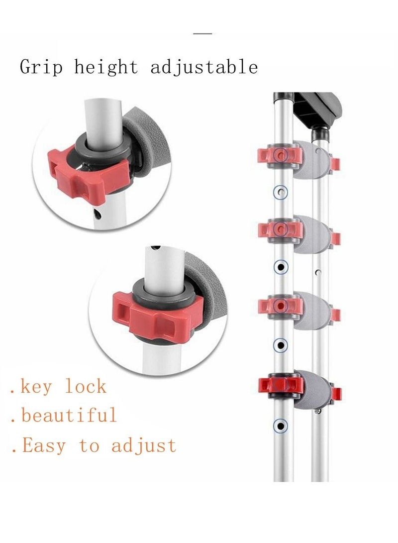 Cool Baby COOLBABY adult crutches portable folding crutches non-slip, armpit crutches, aluminum crutches light and adjustable, suitable for the elderly, disabled, detachable and easy to use - Image 3