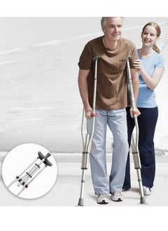Cool Baby COOLBABY adult crutches portable folding crutches non-slip, armpit crutches, aluminum crutches light and adjustable, suitable for the elderly, disabled, detachable and easy to use  - Image 4