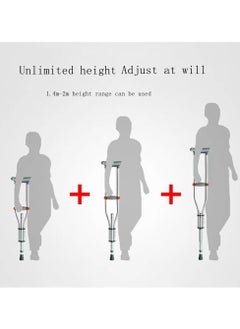 Cool Baby COOLBABY adult crutches portable folding crutches non-slip, armpit crutches, aluminum crutches light and adjustable, suitable for the elderly, disabled, detachable and easy to use  - Image 5
