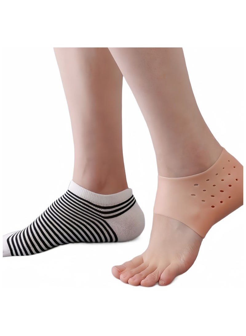 DRAVEN - GG 2Pairs Heel Cushion Cups Heel Inserts Gel Heel Protectors Silicone Heel Sleeves Ankle Protectors Gel Heel Pads Ankle Sleeve Breathable Heel Cushion Pads Insoles Silicone for Blisters Shoes Boots  - Image 3