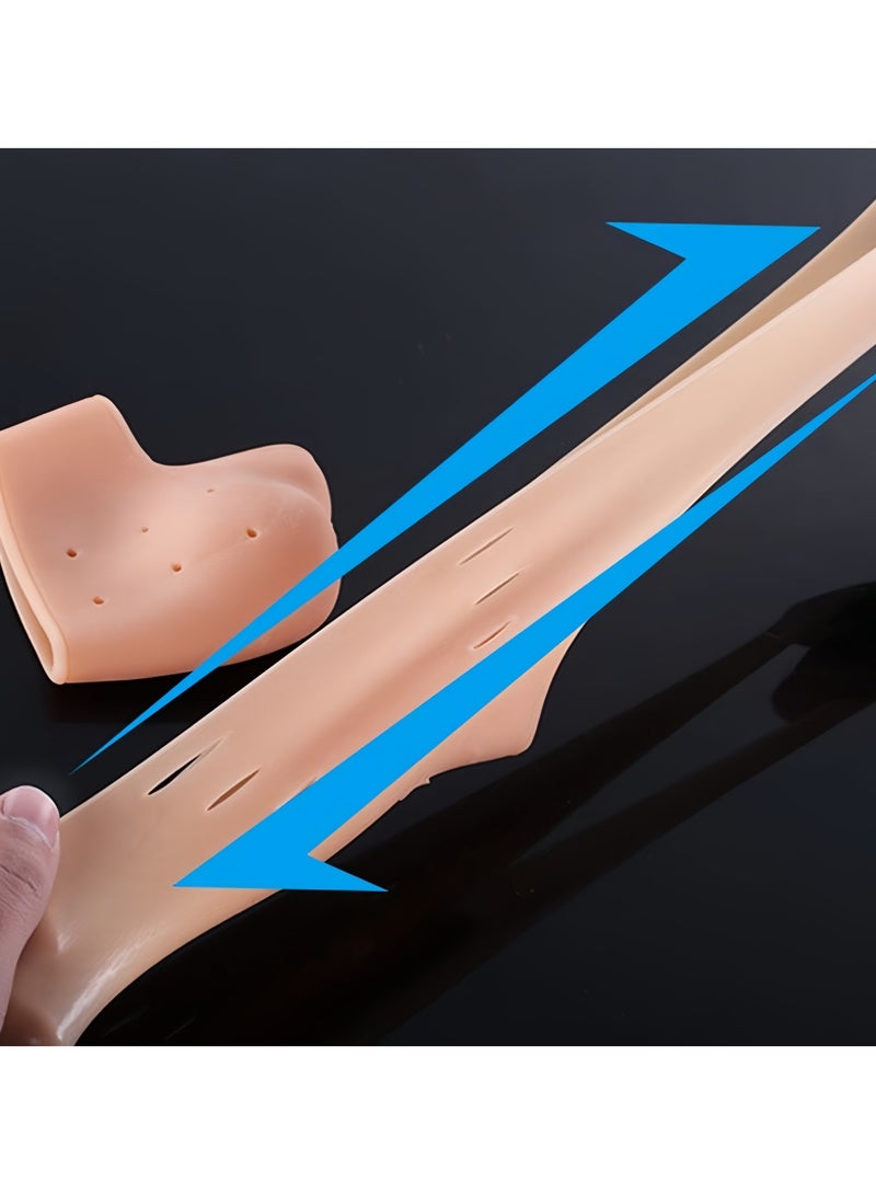 DRAVEN - GG 2Pairs Heel Cushion Cups Heel Inserts Gel Heel Protectors Silicone Heel Sleeves Ankle Protectors Gel Heel Pads Ankle Sleeve Breathable Heel Cushion Pads Insoles Silicone for Blisters Shoes Boots  - Image 4