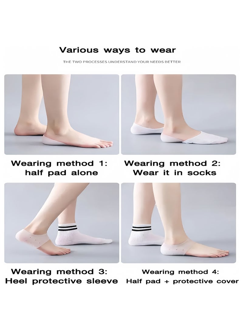 DRAVEN - GG 2Pairs Heel Cushion Cups Heel Inserts Gel Heel Protectors Silicone Heel Sleeves Ankle Protectors Gel Heel Pads Ankle Sleeve Breathable Heel Cushion Pads Insoles Silicone for Blisters Shoes Boots  - Image 5