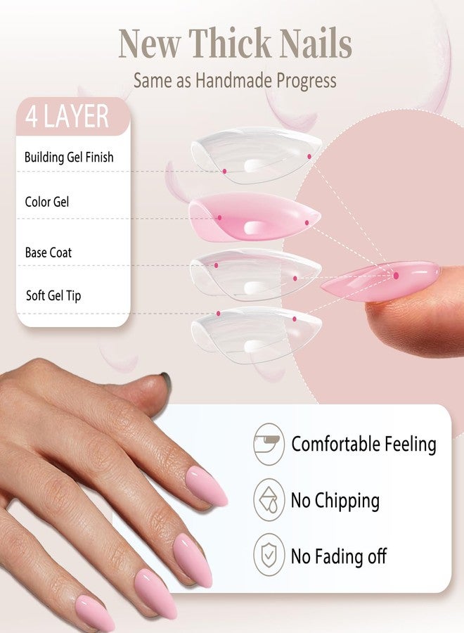 XCREANDO 48Pcs Dark Purple Press on Nails Almond Fake Nails Glue on Nails Medium Length Almond Shaped Nails Press ons, Stiletto Nails False Nails for Women, Medium Almond Nails, Thick Natural Acrylic Gel Nails - Image 5