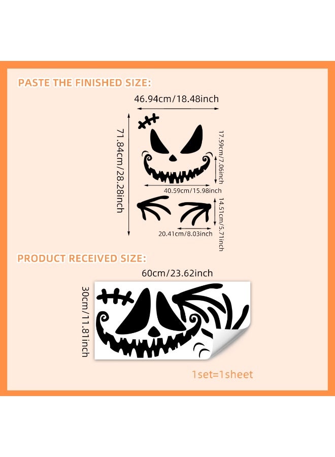 NIBEMINENT Halloween Scary Ghost Demon Wall Stickers - Spookify Your Space!