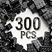 RWDTER 300 Piece Building Bricks Bulk 6 Size Classic Mixed Building Block Set Compatible with Lego and Major Brands Suitable for Boys and Girls Over 6 Years Old Black - Image 2