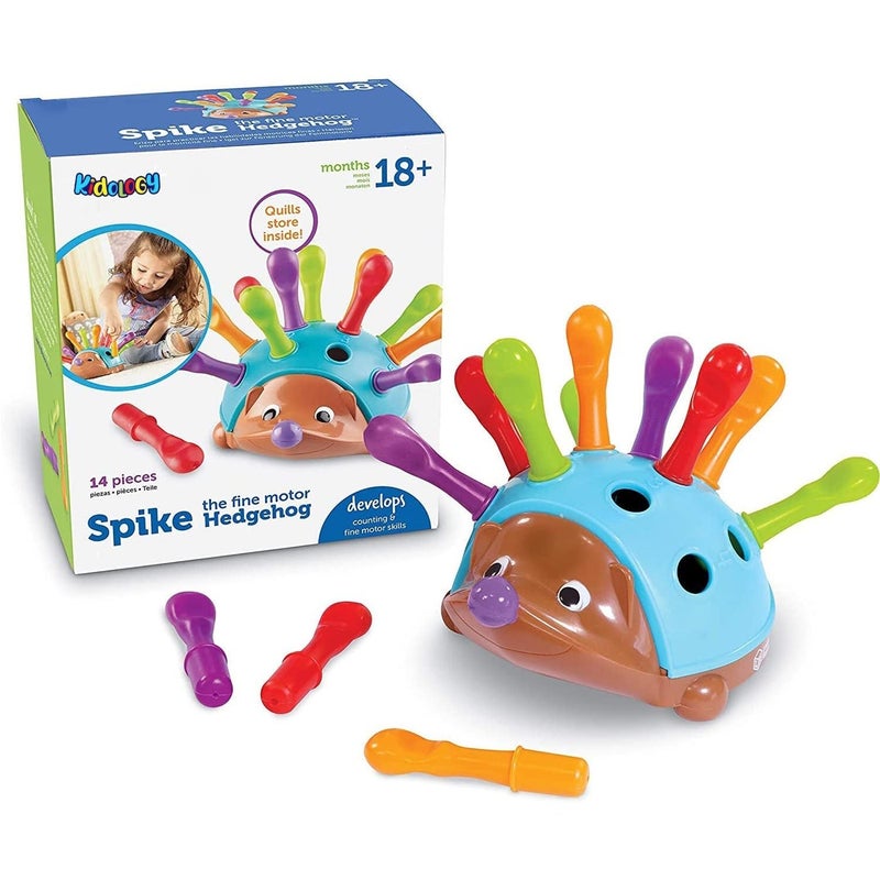 Kidzilla Pull Out Spike Toy for Kids | Fine Motor Skill Development Hedgehog Toys | Montessori Learning Toy for Toddlers | Color Sorting, Counting & STEM Educational Toys - Image 3