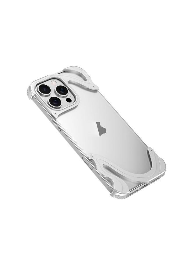 S-TOP Case For iPhone 14 Pro Max Dolphin Metal Hybrid PC Transparent Back Panel Phone Case - Image 1